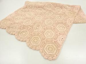 リボン刺繍花模様ショール